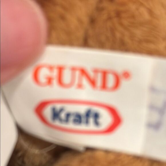 Gund Kraft Peanut Butter Bear Red Bow 10” Retired Limited Edition - Picture 8 of 10